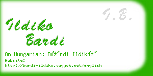 ildiko bardi business card